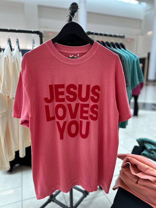 Jesus Loves You Crimson